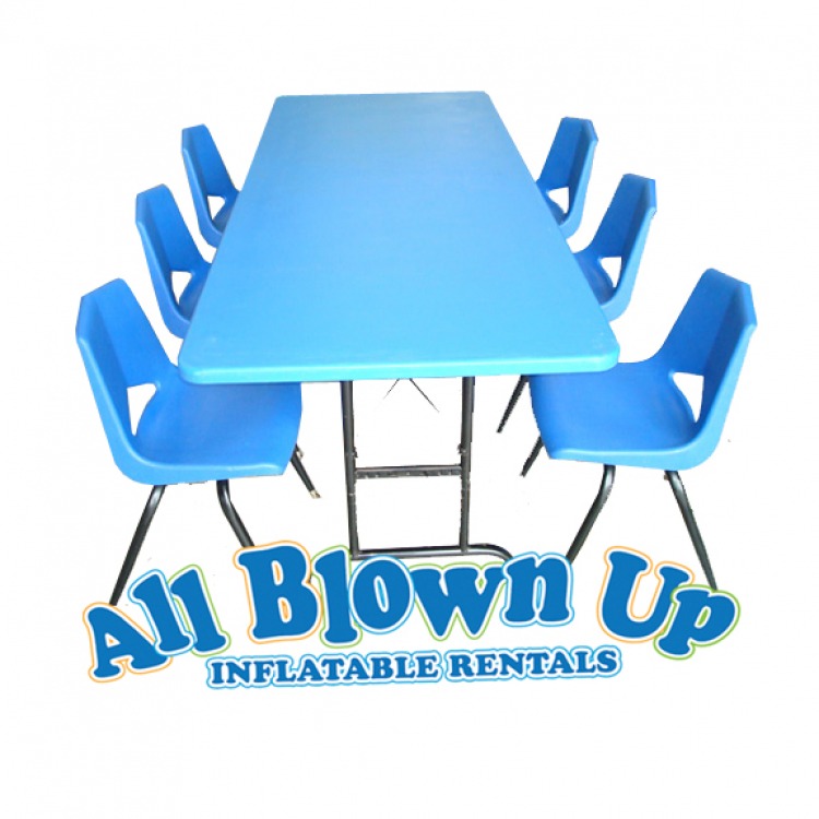 72 Kids' Table w/ 6 Chairs