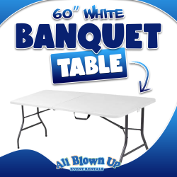 60 White Banquet Table