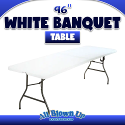 96 White Banquet Table
